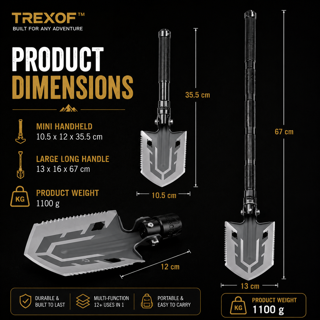 Trexof™ Multi 23-1 Survival Outdoors Shovel